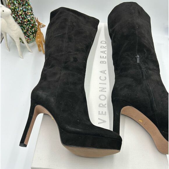 Women’s Veronica Beard, suede knee-high boots size 10 made in Brazil - Picture 1 of 8